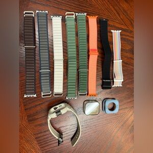 Assorted Nylon Wristbands and Protective Cases for Smartwatches - Multicolor
